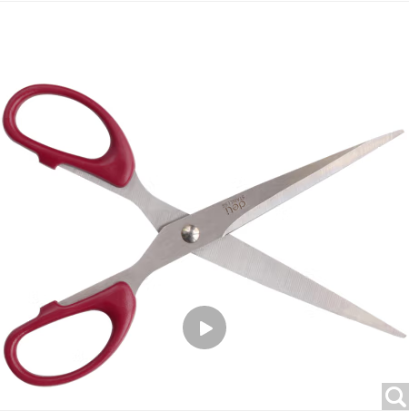 （测试）得力(deli)180mm办公家用生活剪刀 1把 办公用品 红色6009